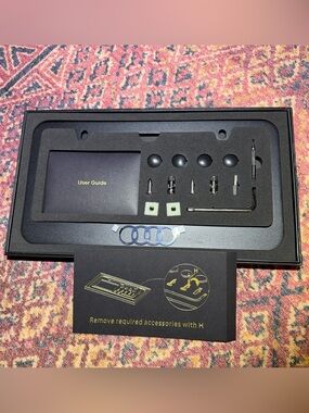 Gift Boxed Luxury Black License Plate Kit for Audi